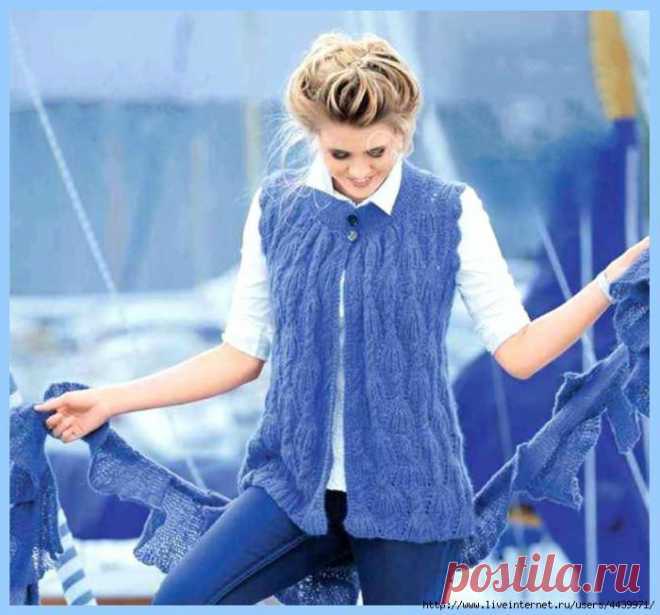 сообщение Вяжем_спицами_и_крючком : Жилет с ажурным узором и шарф (16:04 15-03-2014) [4900137/317157917] - maximo34@mail.ru - Почта Mail.Ru