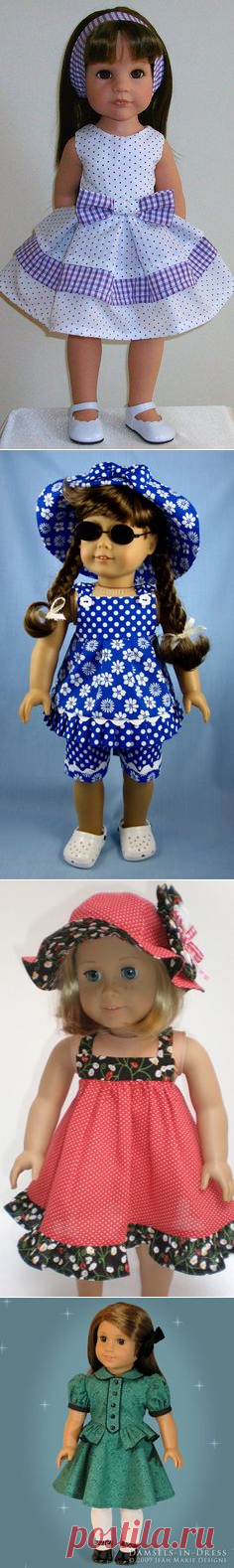 (30) Yellow sundress for 18 dolls or American Girl by mydollyscloset1 | My sewing