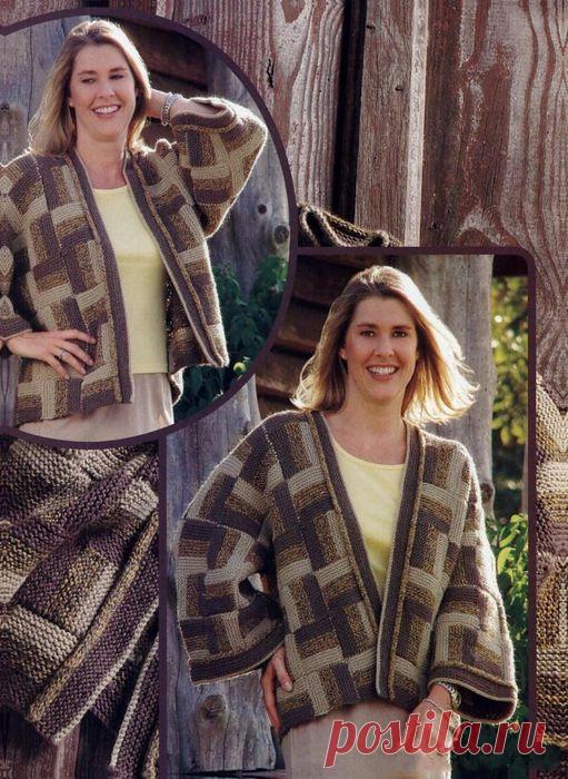 Вязаный пэчворк со схемами и без.