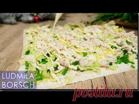 Капуста в Лаваше. ЗАКУСКА на РАСХВАТ, из минимума продуктов.