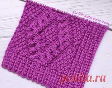 Rauten-Zopfmuster stricken - Kostenlose Strickmuster