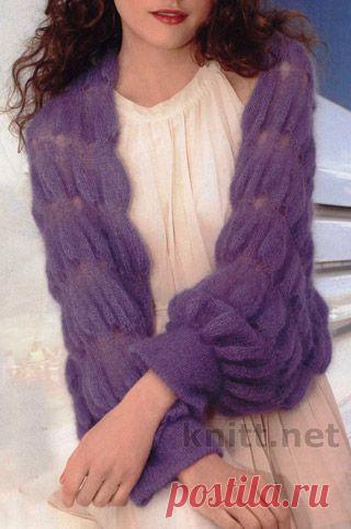 Шаль с волнистыми рукавами | knitt.net | Все о вязании