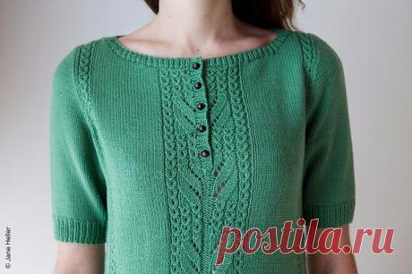 Модели с растительными узорами. Коллекция 18 Кофточка спицами с красивым узором (схемы) Sylvatica Узор замочек Удобнее так его выполнять. 1 ряд: 2 изн. 3лиц. 2 изн.