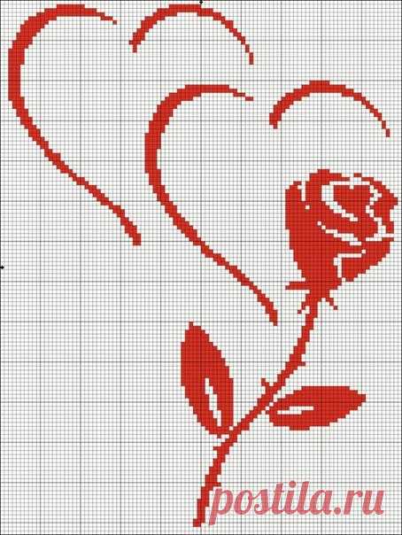 Вышивка крестиком. Монохром.