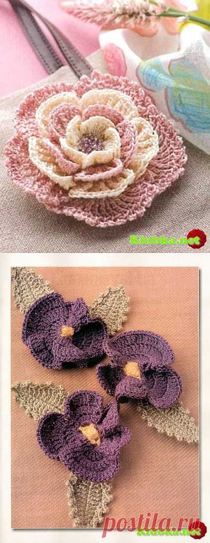 Вязаные цветы » Клубка.Нет - Все о вязании крючком