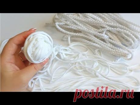 Всего лишь БЕЛЬЕВОЙ ШНУР, а какая КРАСОТА получается. Украшаем дом своими руками. 3 ИДЕИ поделок.