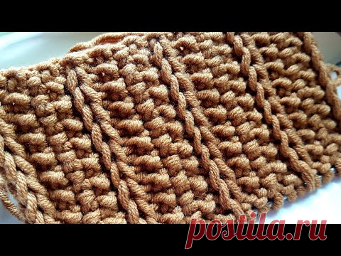 Вяжем креативные рисовые дорожки 📣  knitting pattern. - YouTube