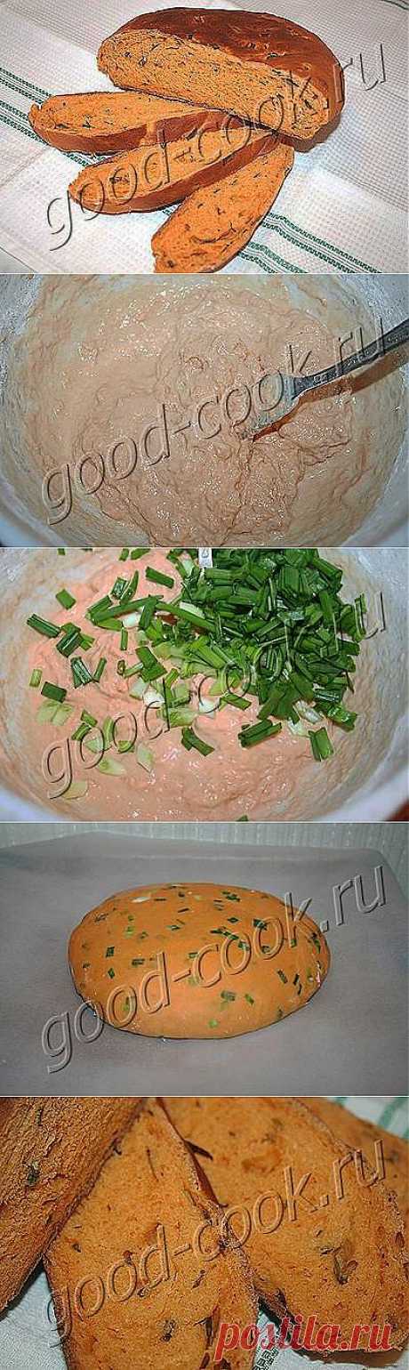 Хорошая кухня - оранжевый хлеб с зеленым луком. Кулинарная книга рецептов. Салаты, выпечка.