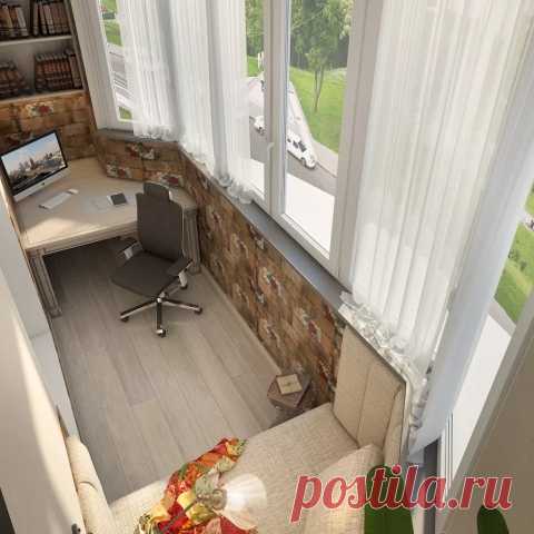 Лоджия с рабочим местом: идеи — DIYIdeas