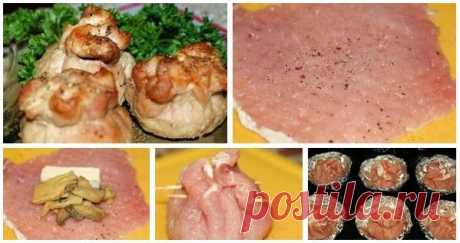 Лучшие кулинарные рецепты: Мешочки с сыром и грибами