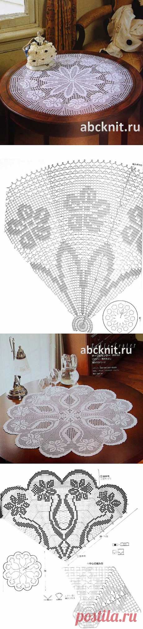 Две филейные салфетки крючком..