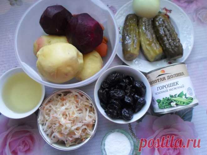 Винегрет с черносливом - Простые рецепты Овкусе.ру