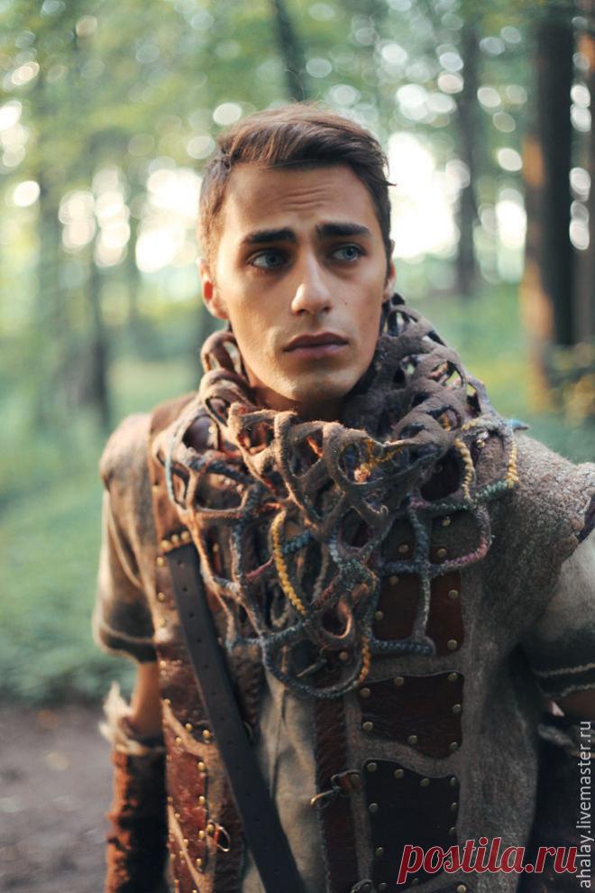 Жилет мужской валяный коричневый 