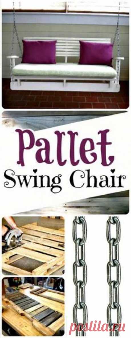 Self-Made & Installed Pallet Swing Chair - 150 Best DIY Pallet Projects and Pallet Furniture Crafts - Page 4 of 75 - DIY & Crafts