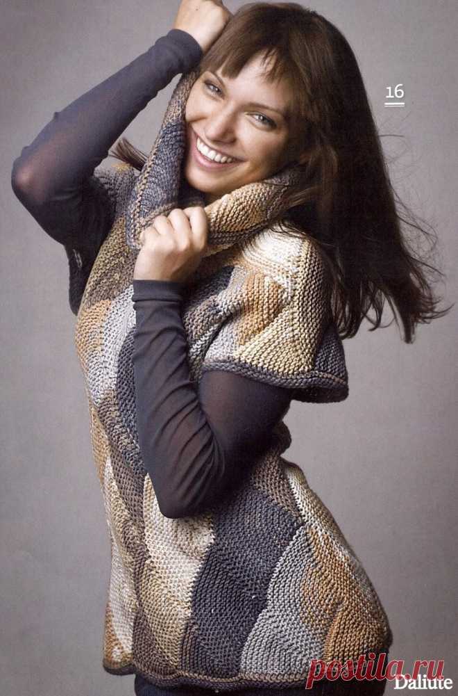 Мастер-класс узора спицами *Чешуя дракона* в технике пэчворк - Modnoe Vyazanie ru.com