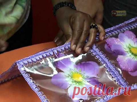 ▶ PROGRAMA ECONET BOLSAS DE PET - YouTube
Сумочка из пластиковых бутылок с цветами!