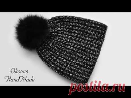 Модная шапка крючком. Мастер класс. Crochet hat / tutorial