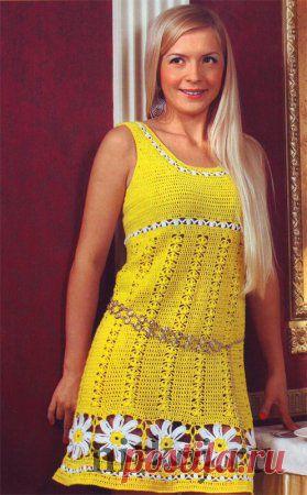 Сарафан «Ромашка» » Ниткой - вязаные вещи для вашего дома, вязание крючком, вязание спицами, схемы вязания