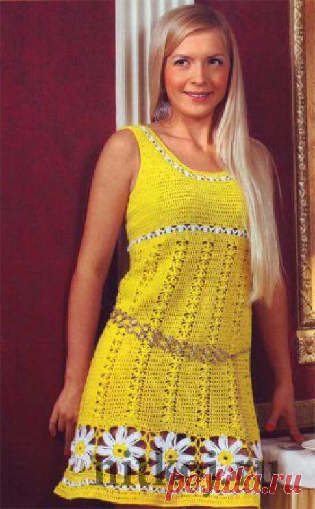 Сарафан «Ромашка» » Ниткой - вязаные вещи для вашего дома, вязание крючком, вязание спицами, схемы вязания