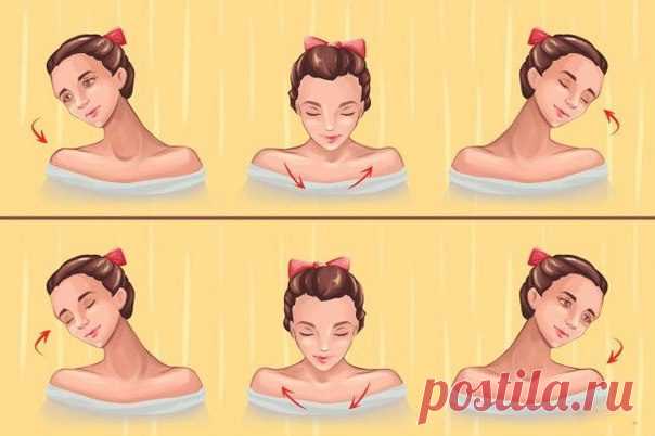 6 простых упражнений при боли в шее / Будьте здоровы