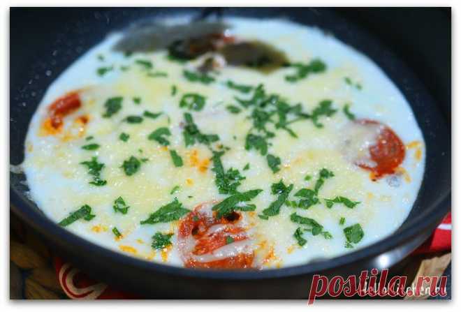 Яичница из белков с помидорами и моцареллой — Привет, Кухонька!