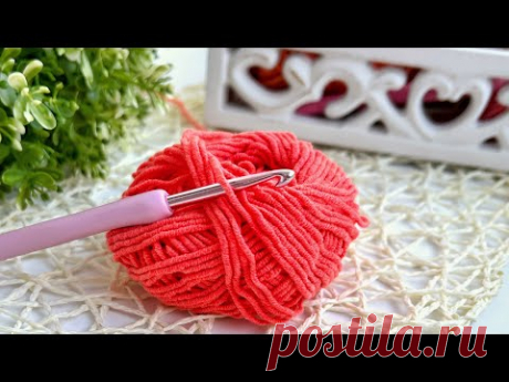 🤨☝ Я не могла поверите, что он вяжется ТАК ЛЕГКО, всего 2 ряда и такая красота. Вязание крючком.