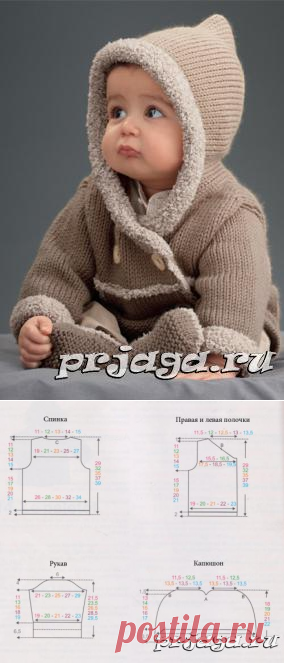 Пальто для малыша спицами