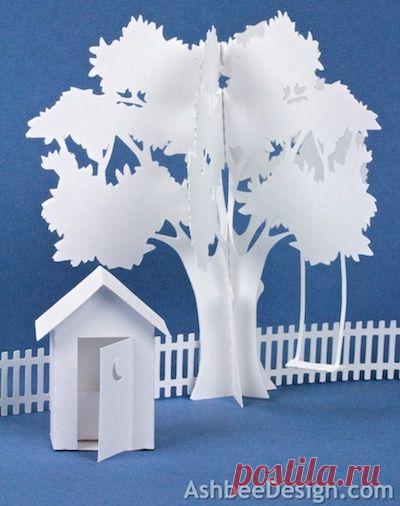 Вагон-БытовкаБумажное 3D дерево - Вагон-Бытовка