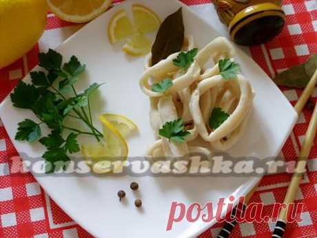 Маринованные кальмары, рецепт