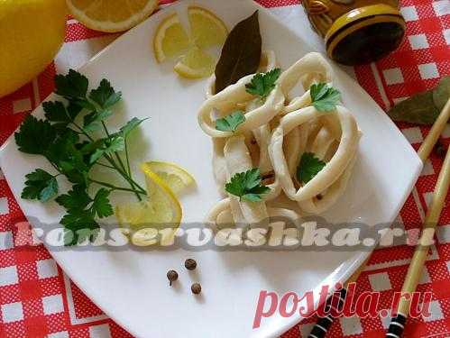 Маринованные кальмары, рецепт