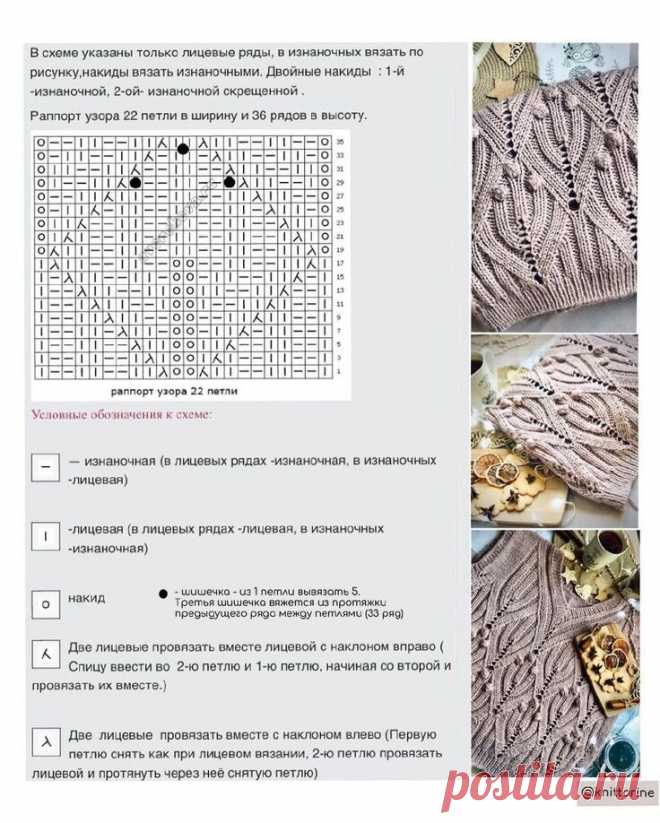 Делюсь подборкой из 20+1 схемы для вязания спицами красивых узоров с шишечками | Министерство вязальных дел | Дзен