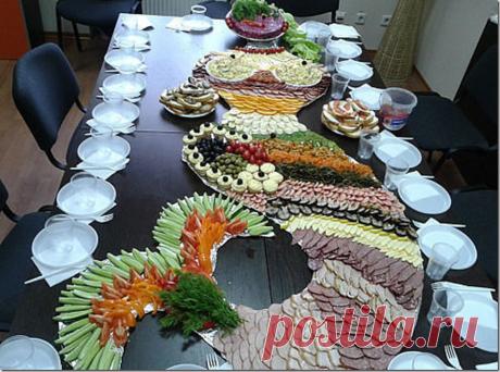 Оформление нарезки к 23 Февраля - &quot;Русалочка&quot; | Четыре вкуса