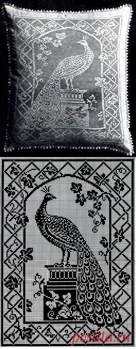 Из старинных филейных схем: павлин