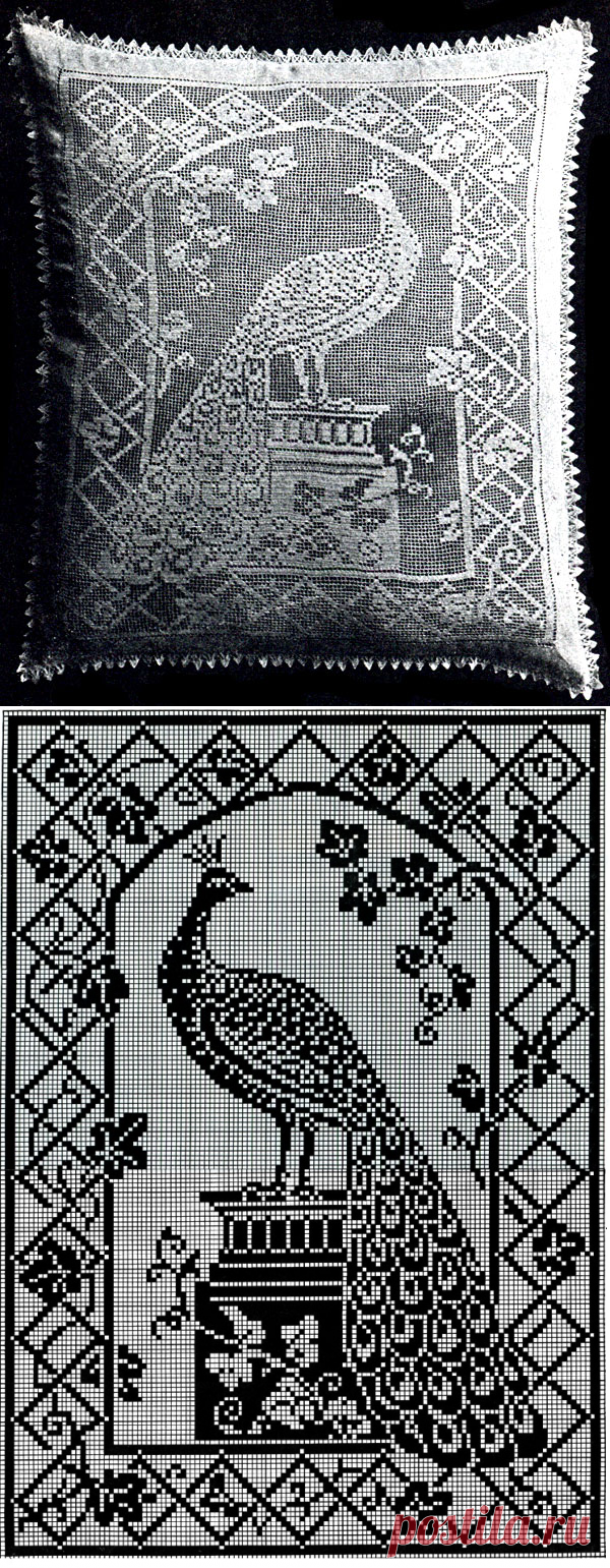 Из старинных филейных схем: павлин