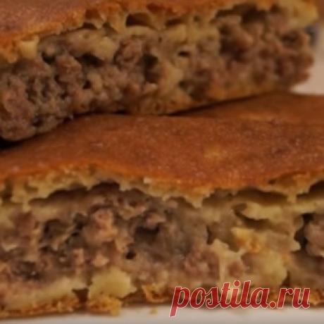 Пирог с мясом "Легче не бывает" за 10 минут плюс время на выпечку. - МирТесен