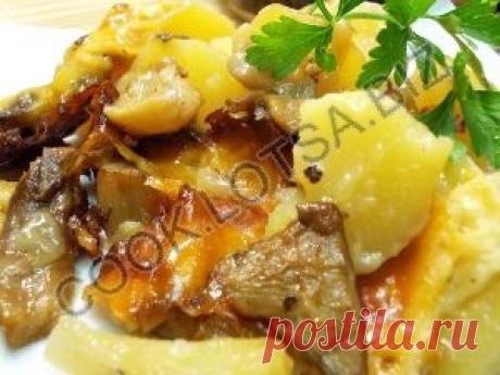 Жаркое с грибами в горшочках