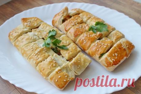 Слойка с курицей и сыром