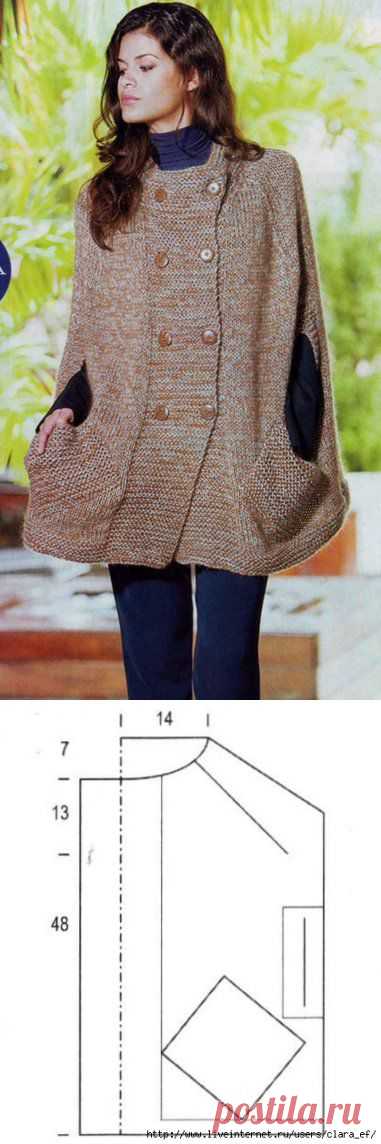 Двубортный кейп