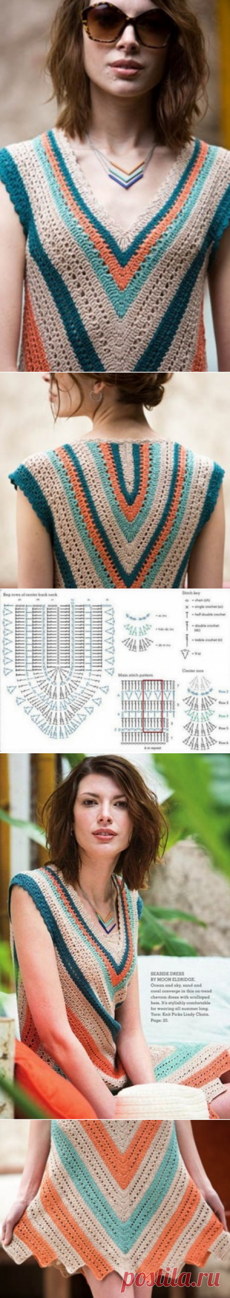 Разноцветное платье крючком / Вязание / Handlife.ru - творческая жизнь!