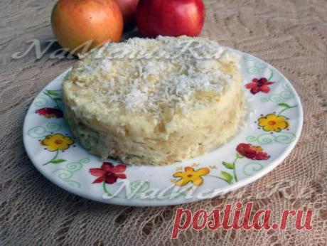 Овсяная запеканка с яблоками в микроволновке