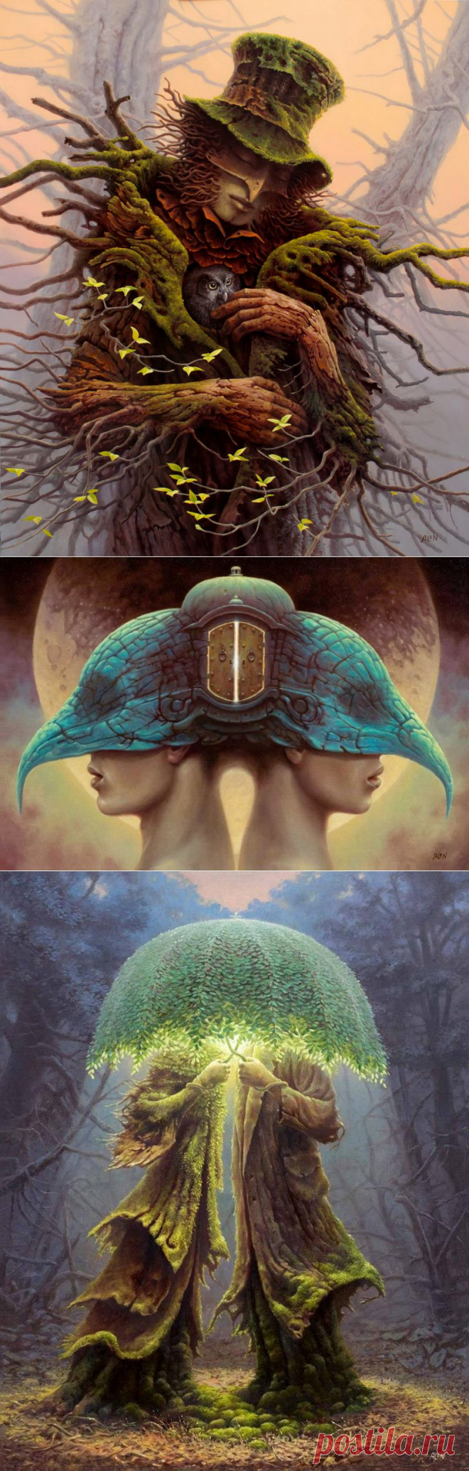 Есть что-то хитрое в усмешке седой улыбки октября.... Художник Tomasz Alen Kopera