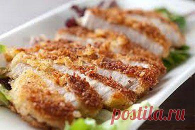 Шницель в сырно-ореховой панировке рецепт