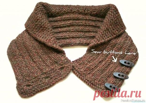 Шарфик-воротник. Описание | Вязание спицами аксессуаров