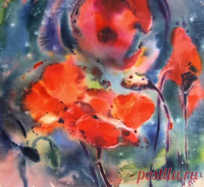 Солнечный свет и воздушность в акварелях Маноли Елена Ивановна.