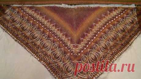 Cовместное вязание шали дизайнера Erich Engeln, схема А. | Пряжа Кауни, Дундага, Лимбажу в наличии. Вязание