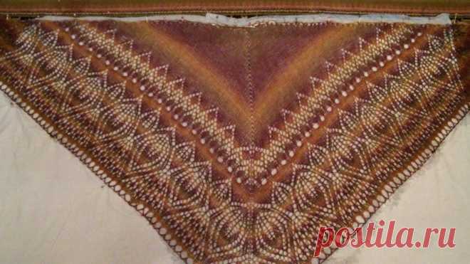 Cовместное вязание шали дизайнера Erich Engeln, схема А. | Пряжа Кауни, Дундага, Лимбажу в наличии. Вязание