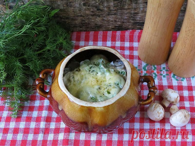 Пельмени в горшочках с грибами рецепт с фото - 1000.menu
