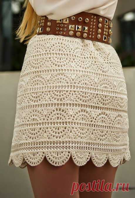 Pollera elegante al crochet - con patrones | Crochet y dos agujas