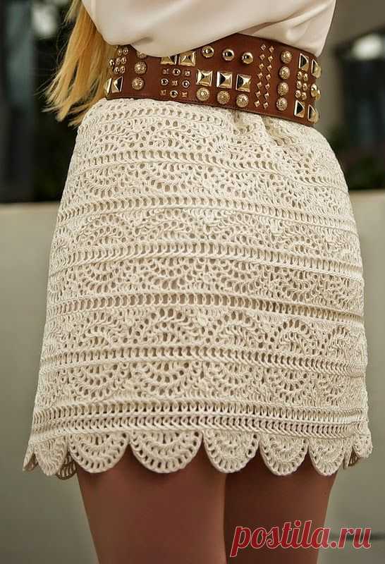 Pollera elegante al crochet - con patrones | Crochet y dos agujas