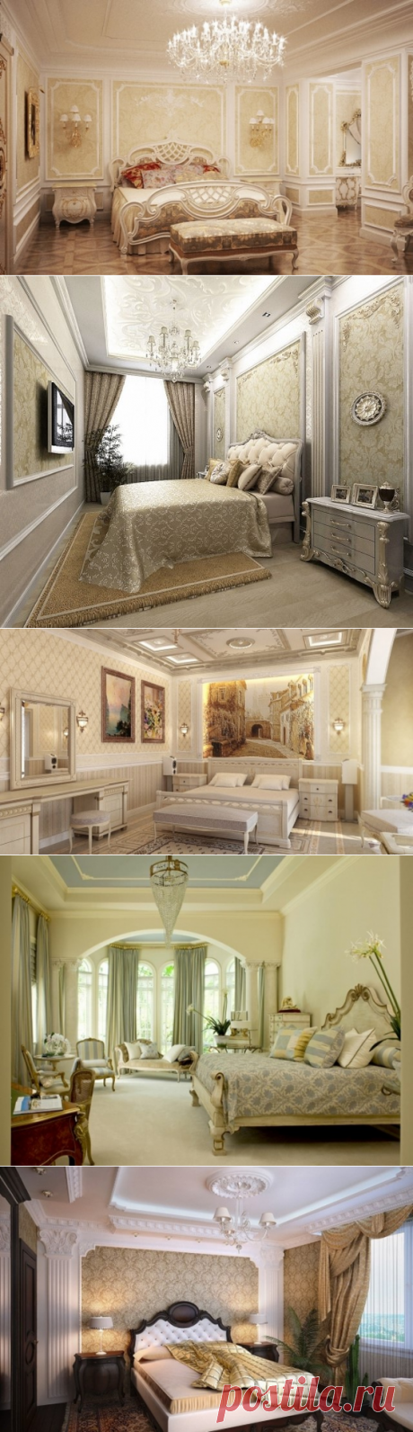 Современный дизайн спальни в классическом стиле, фото